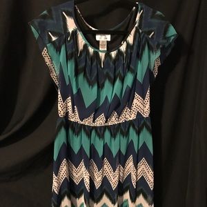 Chevron patterned dress